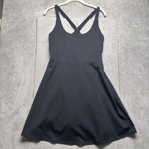 IUGA Black Tennis Dress Built In Shorts Workout‎ Activewear Womens Large